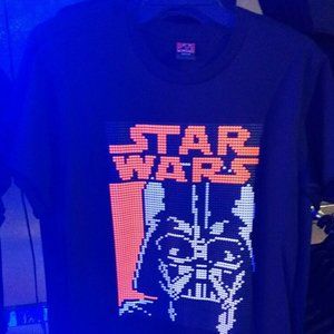 Star Wars Vader TEE RED WHITE BLACK colors Glow
